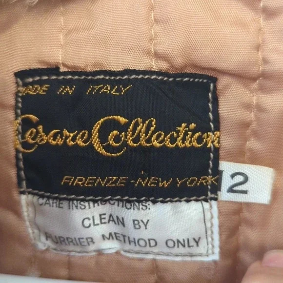 Vintage fox fur bomber cropped Italy jacket coat - Picture 7 of 8